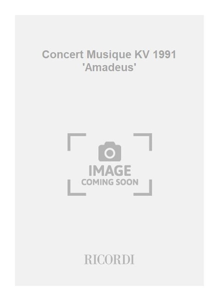 Concert Musique KV 1991 'Amadeus'